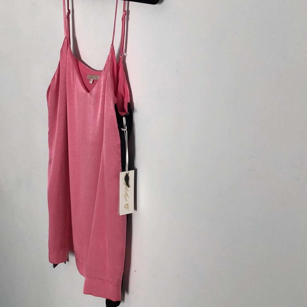 Gold Hawk Pink & Black Side Stripe Haley Cami; Luxurious Fabric NWT  Small